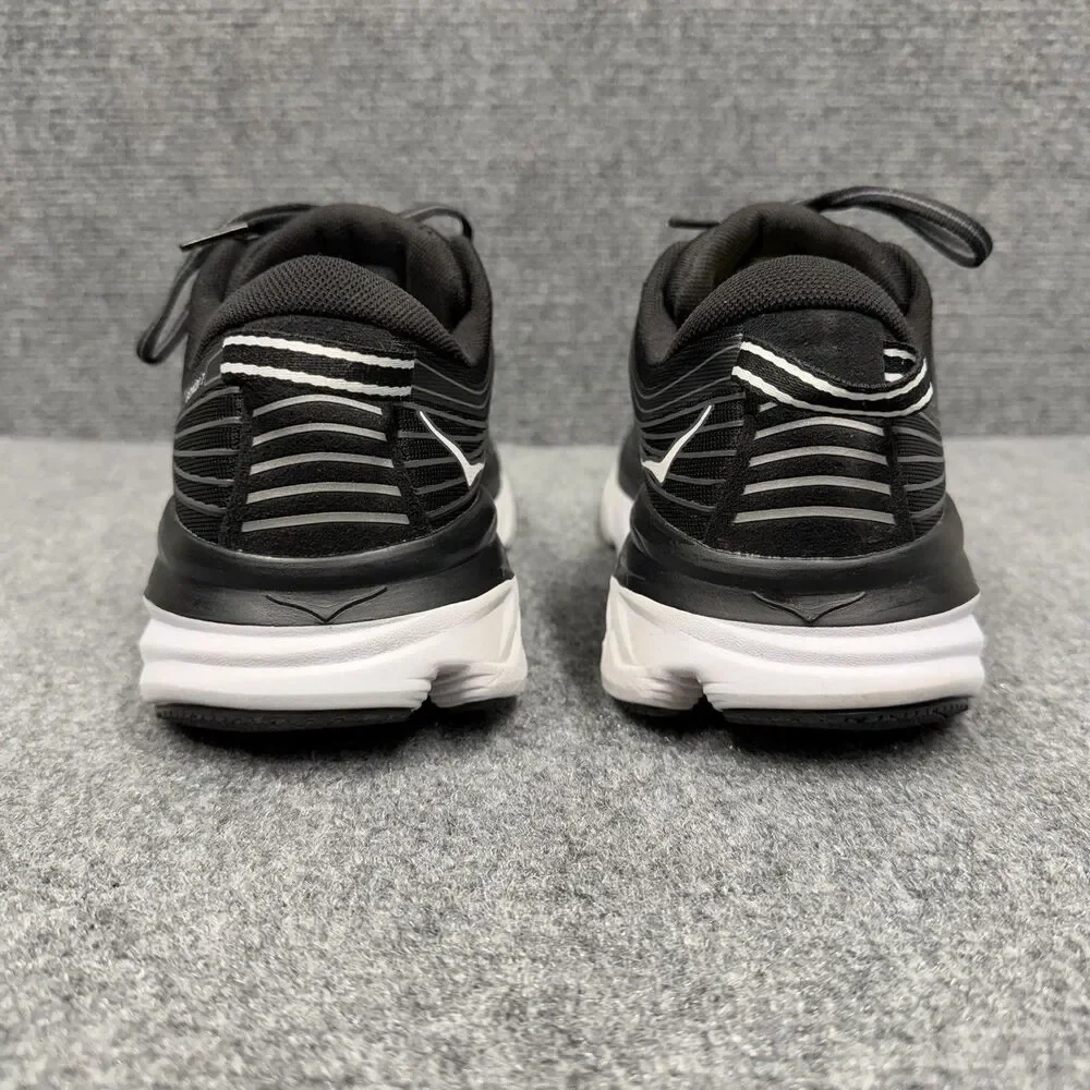 Hoka One One Bondi 7 Mens Running Shoes Black White Sneakers 8.5 US 1110518